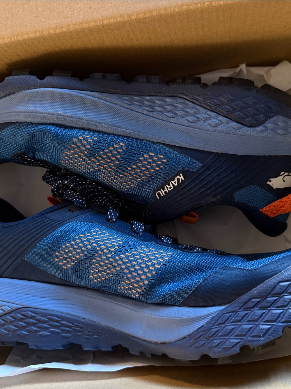 Karhu Ikoni Trail Men’s Trail Running Shoes Size 9 Blue Orange Accents
